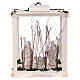 Lanterne bois santons terre cuite blanche Deruta 30x22x18 cm 20 nanoLED s5