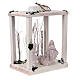 Lanterna legno statue terracotta bianca Deruta 30x22x18 20 luci microled s3