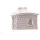 Cabana Natividade com paredes efeito pedra terracota esmaltada branca Deruta 20 cm s4