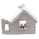 Hütte mit Krippenszene aus Terrakotta Geburt Jesus weiß, 20 cm s4