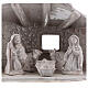 Capanna Sacra Famiglia travi muri in sasso terracotta bianca Deruta 20 cm s2
