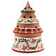 Sapin Nativité style campagnard rouge Sainte Famille terre cuite naturelle Deruta 15 cm s4