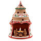 Christmas tree candle holder red Holy Family natural Deruta terracotta 15 cm s1