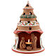 Christmas tree with mini Holy Family terracotta country red 20 cm s1