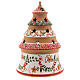 Christmas tree with mini Holy Family terracotta country red 20 cm s4