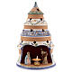 Tree tealight Nativity in natural Deruta teracotta country style 25 cm s1