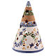 Kegelförmiger Kerzenhalter aus Terrakotta blau, 15 cm s4