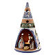 Country cone with statues in Deruta terracotta with light 20 cm s2