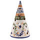 Country cone with statues in Deruta terracotta with light 20 cm s4