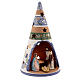 Cone country Deruta terracotta Nativity painted statues 20 cm blue s3