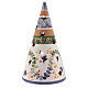 Cone country Deruta terracotta Nativity painted statues 20 cm blue s4