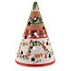 Red cone with statues in Deruta terracotta with light 15 cm s4