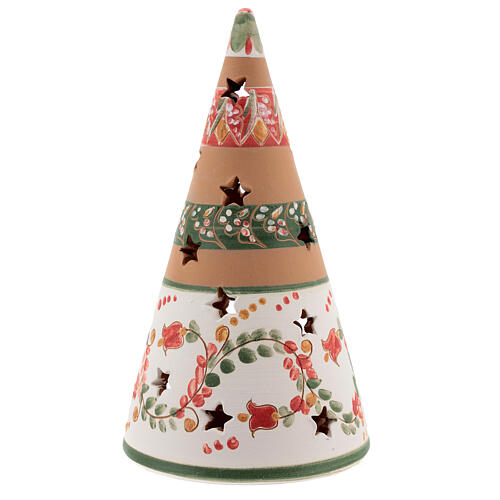 Christmas cone tree nativity terracotta Deruta 20 cm red 4