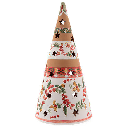 Stożek z terakoty z figurkami Świętej Rodziny, Deruta, 25cm 4