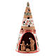 Christmas cone Nativity country natural terracotta 25 cm Deruta s1