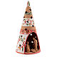 Christmas cone Nativity country natural terracotta 25 cm Deruta s3