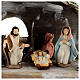 Cabana madeira figuras Natividade terracota pintada 12 cm Deruta 30x36x18 cm s2