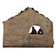 Wooden stable with terracotta painted statues 12 cm Deruta 30x35x20 cm s5