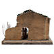Cabane Nativité peinte terre cuite Deruta 10 cm bois 20x30x20 cm s5