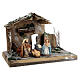 Cabana madeira figuras Natividade de Jesus terracota pintada 10 cm Deruta 18x30x18 cm s4