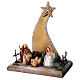Miniature Nativity 8 cm with golden comet terracotta Deruta 25x20x15 cm s3