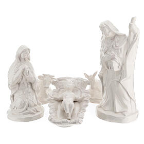 Crèche céramique blanche Nativité 5 pcs 50 cm Deruta
