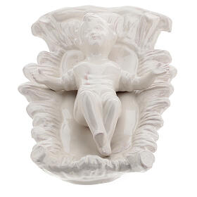 Crèche céramique blanche Nativité 5 pcs 50 cm Deruta