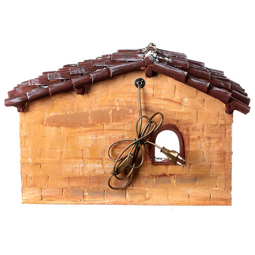 Hütte aus Keramik für Krippe Deruta, 18 cm 30x45x25 cm 5