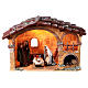 Hütte aus Keramik für Krippe Deruta, 18 cm 30x45x25 cm s1