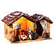 Cabana Natividade cerâmica Deruta presépio com figuras de 20 cm 30x55x30 cm s4