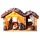 Nativity stable 20 cm Holy Family in Deruta ceramic 30x55x30 cm s1
