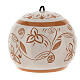 Open ball with Nativity, cream-coloured Deruta terracotta, 3.5 in s4