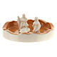 Terracotta cloche with Nativity, cream-coloured Deruta terracotta, 4 in s3