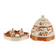 Open stable Nativity Deruta terracotta cream 10 cm s1