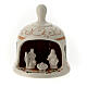 Open bell Holy Family set colored Deruta terracotta h.10cm s1