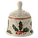 Open bell Holy Family set colored Deruta terracotta h.10cm s4