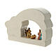 Comet-shaped stable with Nativity, Deruta ceramic, 5x6.5x2 in s2
