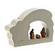 Comet-shaped stable with Nativity, Deruta ceramic, 5x6.5x2 in s3