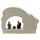 Comet-shaped stable with Nativity, Deruta ceramic, 5x6.5x2 in s4