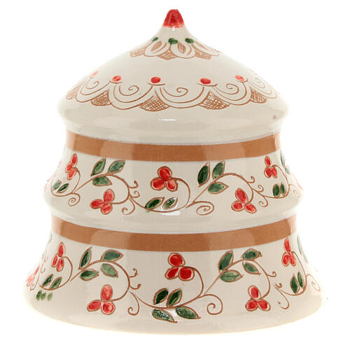 Cabane petit Sapin terre avec Nativité terre cuite Deruta colorée h 12 cm 4