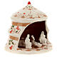 Capanna Pino piccolo terracotta Deruta Crema h.12cm s3