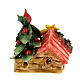 Cabane petite Nativité comète et sapin de Noël terre cuite Deruta colorée 15x15x10 cm s4
