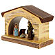 Cabane moderne moyenne terre cuite Deruta effet bois 15x20x10 cm s2