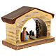 Cabane moderne moyenne terre cuite Deruta effet bois 15x20x10 cm s3