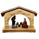 Cabane moderne moyenne terre cuite Deruta effet bois 15x20x10 cm s4