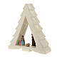 Cabaña árbol media terracota blanca Deruta estatuas 6 cm s2