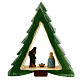 Cabana Natividade árvore de Natal verde terracota com figuras altura média 6 cm; 21,5x19,5x6 cm s4
