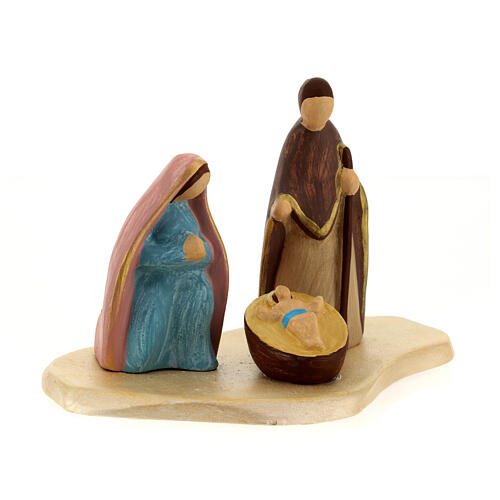 Modern Holy Family set in terracotta Deruta 10 cm nativity 3
