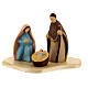 Modern Holy Family set in terracotta Deruta 10 cm nativity s1