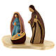 Modern Holy Family set in terracotta Deruta 10 cm nativity s2